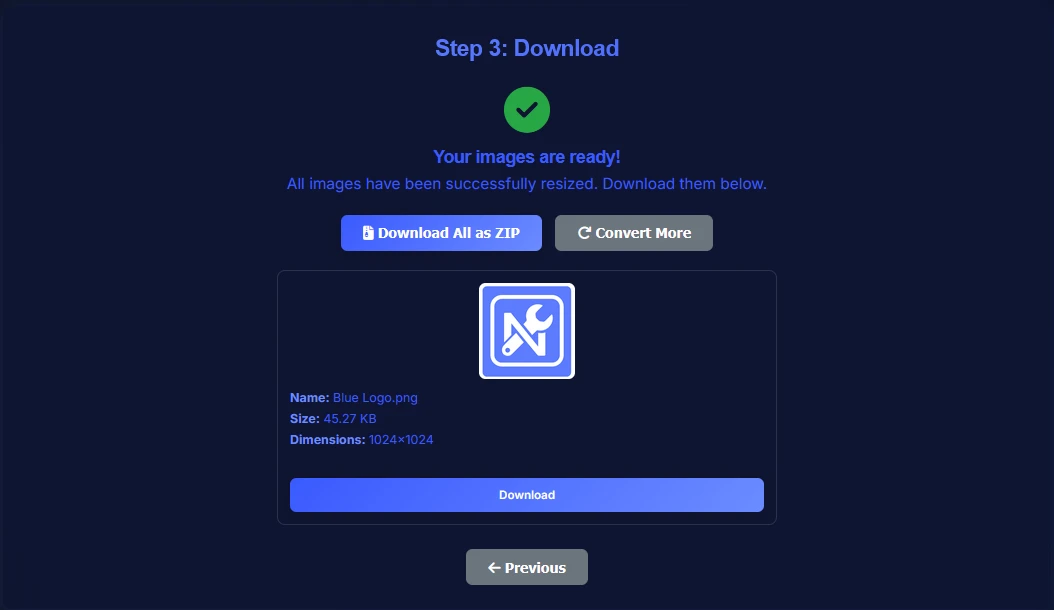 Download resized image without losing quality